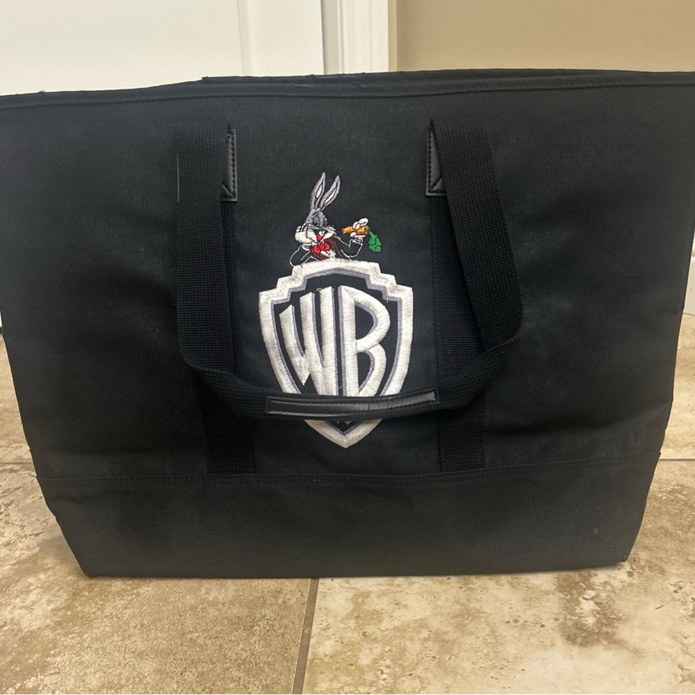 Vintage WARNER BROTHERS Large Tote Bag Embroidered Bugs Bunny